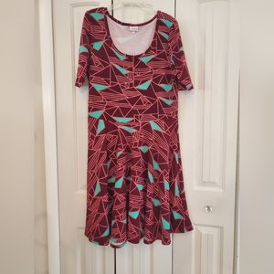 Geometric lularoe dress🍒